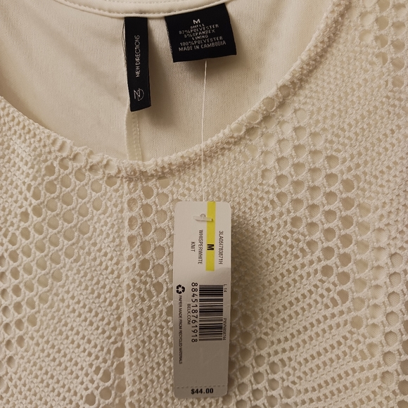 🔥NWT New Directions Fringed Sleeveless Top, Size Medium - Picture 3 of 7